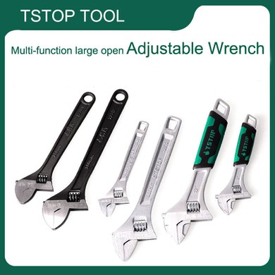 Professional Offset Adjustable Wrench nrog Rubber Handle